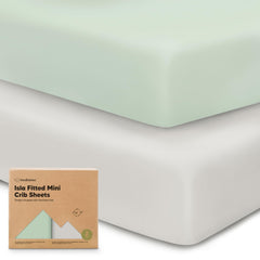 KeaBabies pack-n-play sheets in sage with snug fit for quick changes