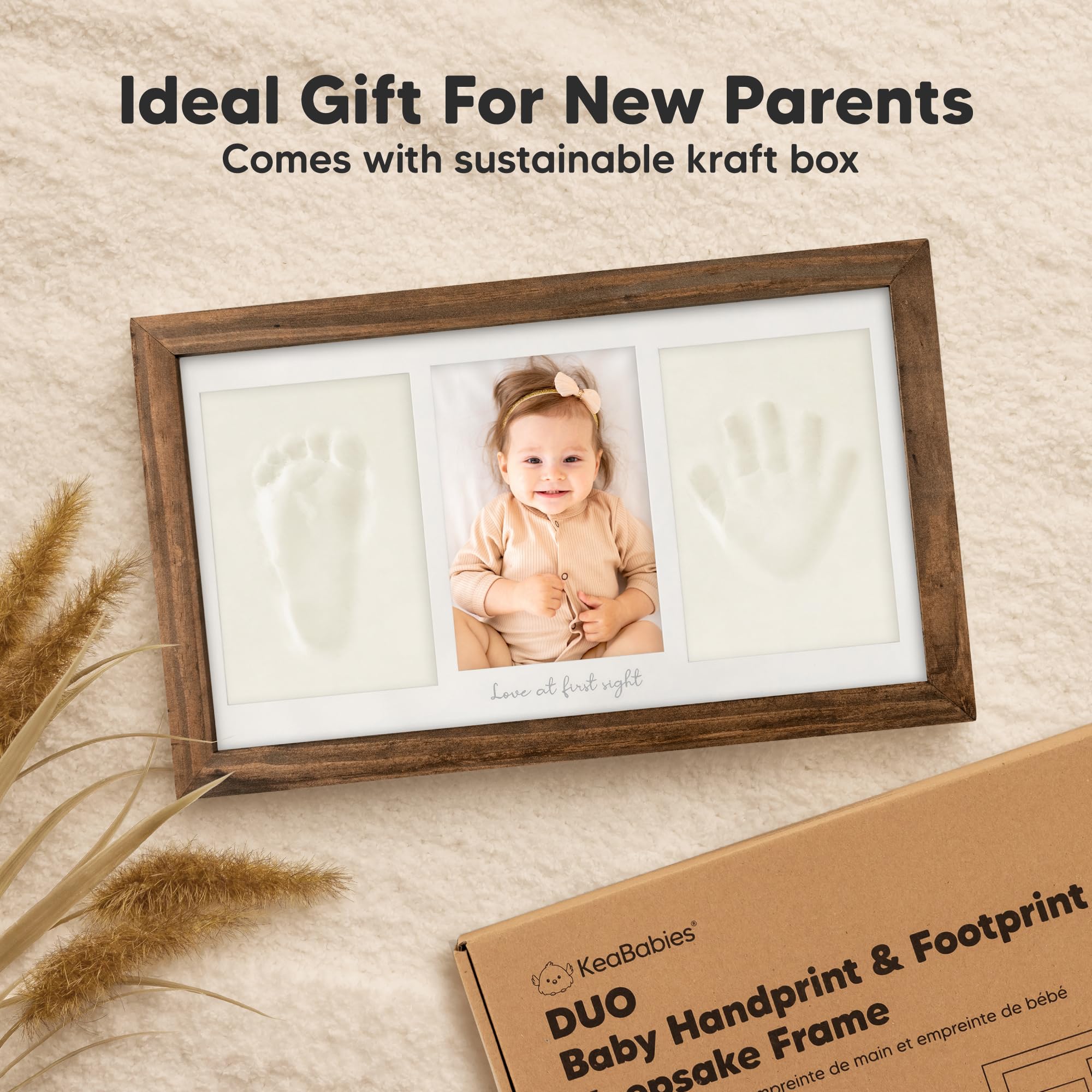 KeaBabies paint brush included—precise handprint details.