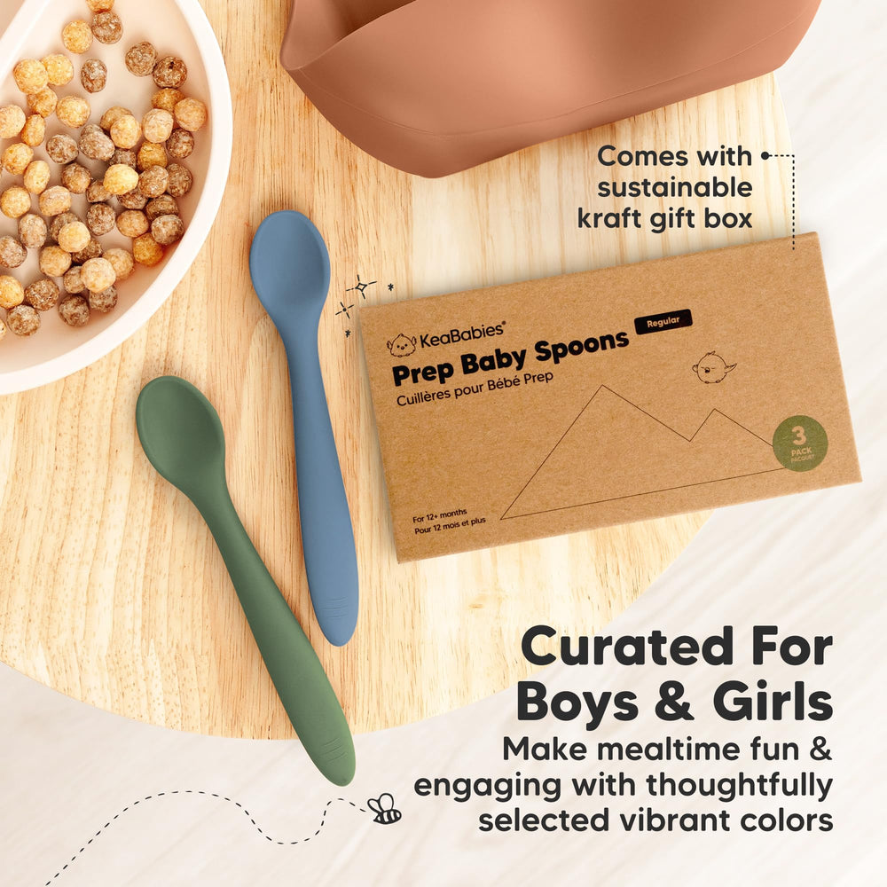KeaBabies 6-12 months spoons ease transitions to independent eating.