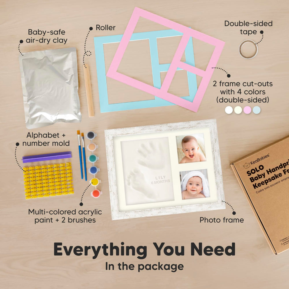 KeaBabies paw print kit — pet prints with durable frame