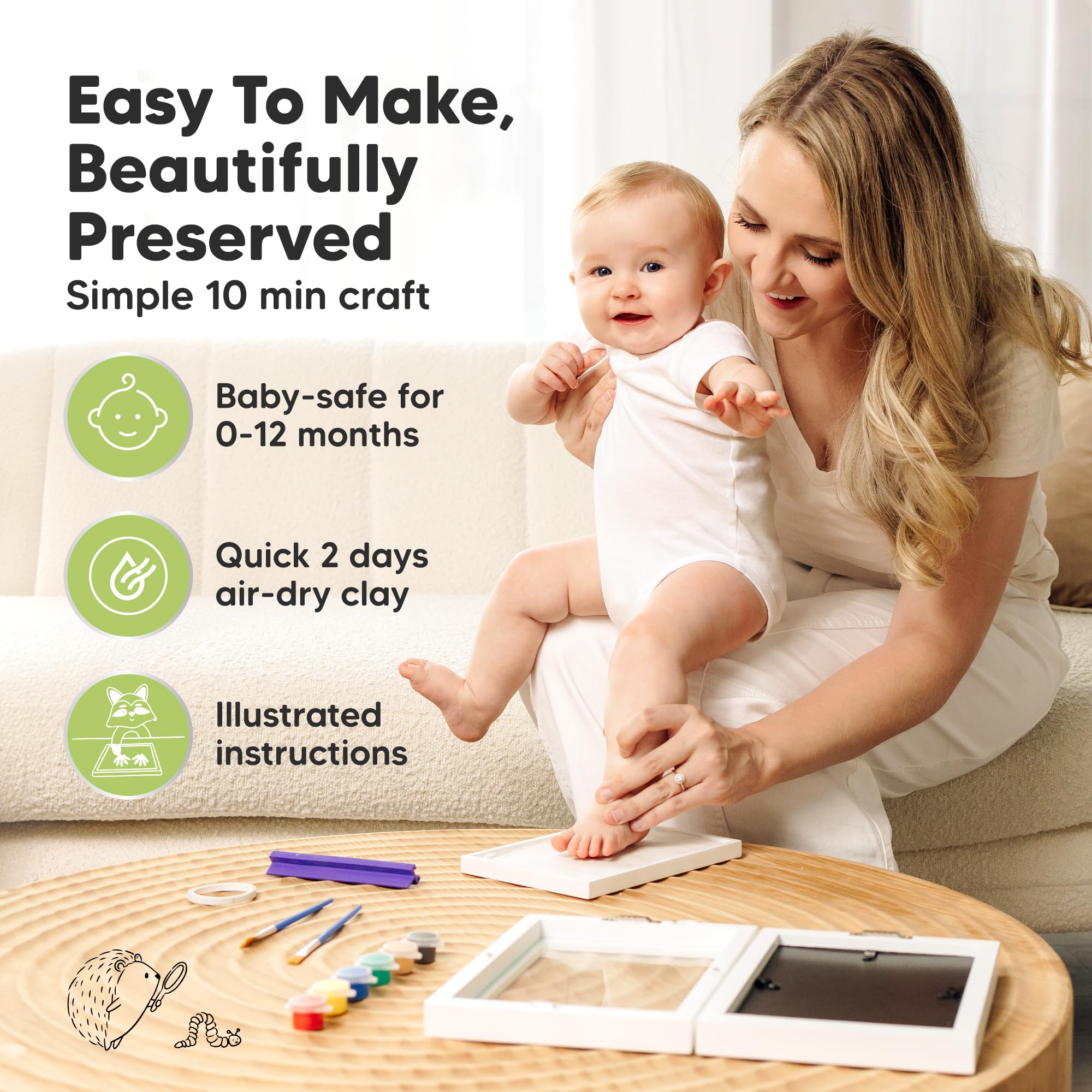 KeaBabies personalization ink stamps—add name and date for a custom memory.