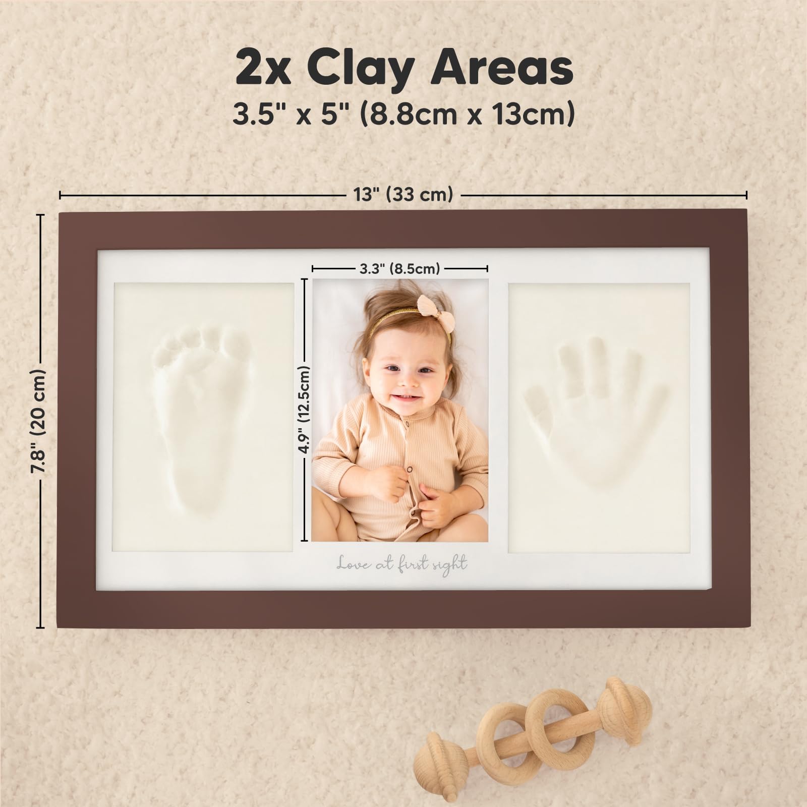 KeaBabies personalized photo frame with acrylic paint highlights DIY newborn gift option.