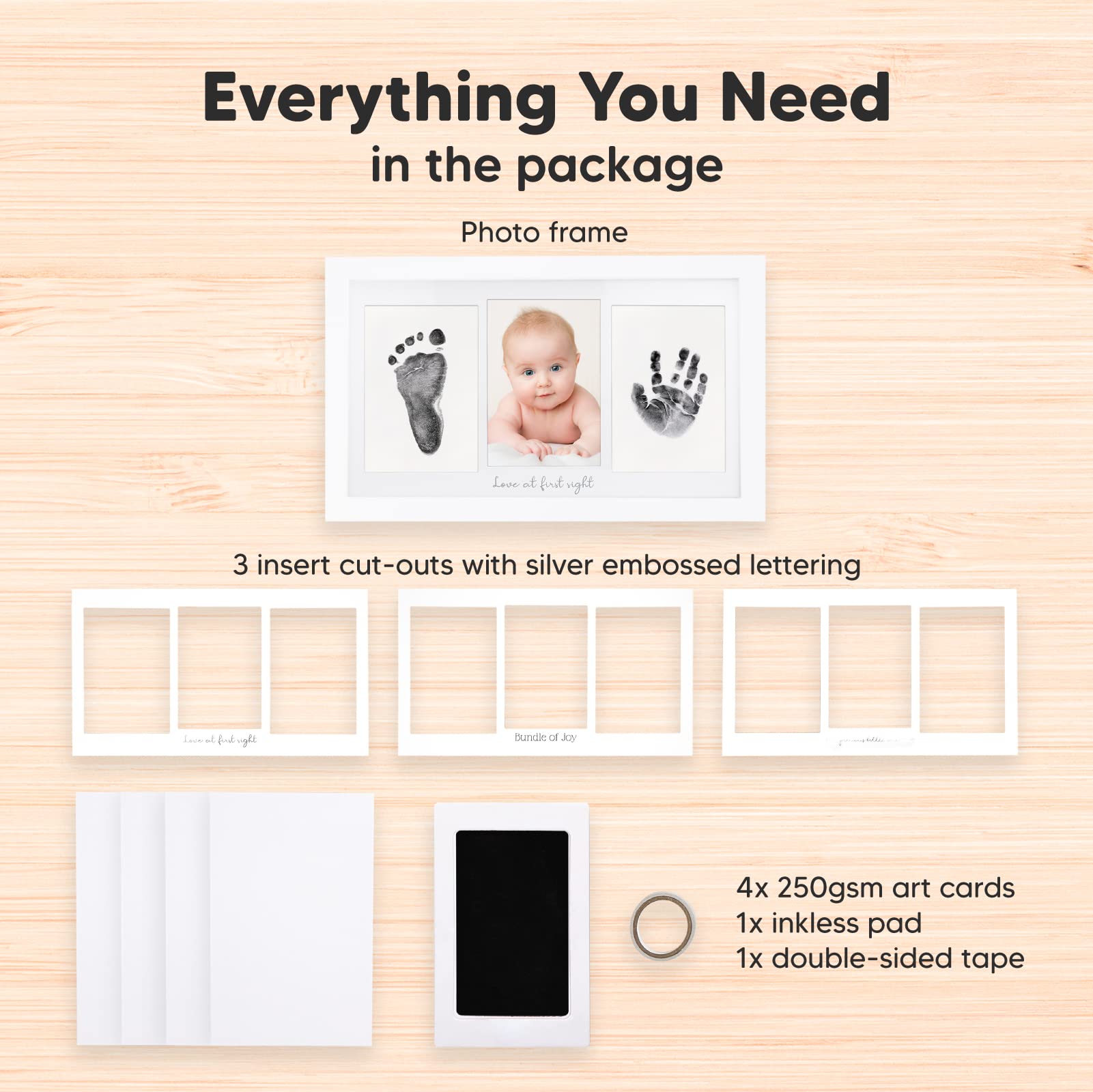 KeaBabies pet paw print kit enables a family keepsake including pets.