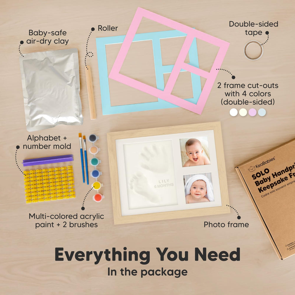 KeaBabies paw print option captures pet memories alongside baby keepsake