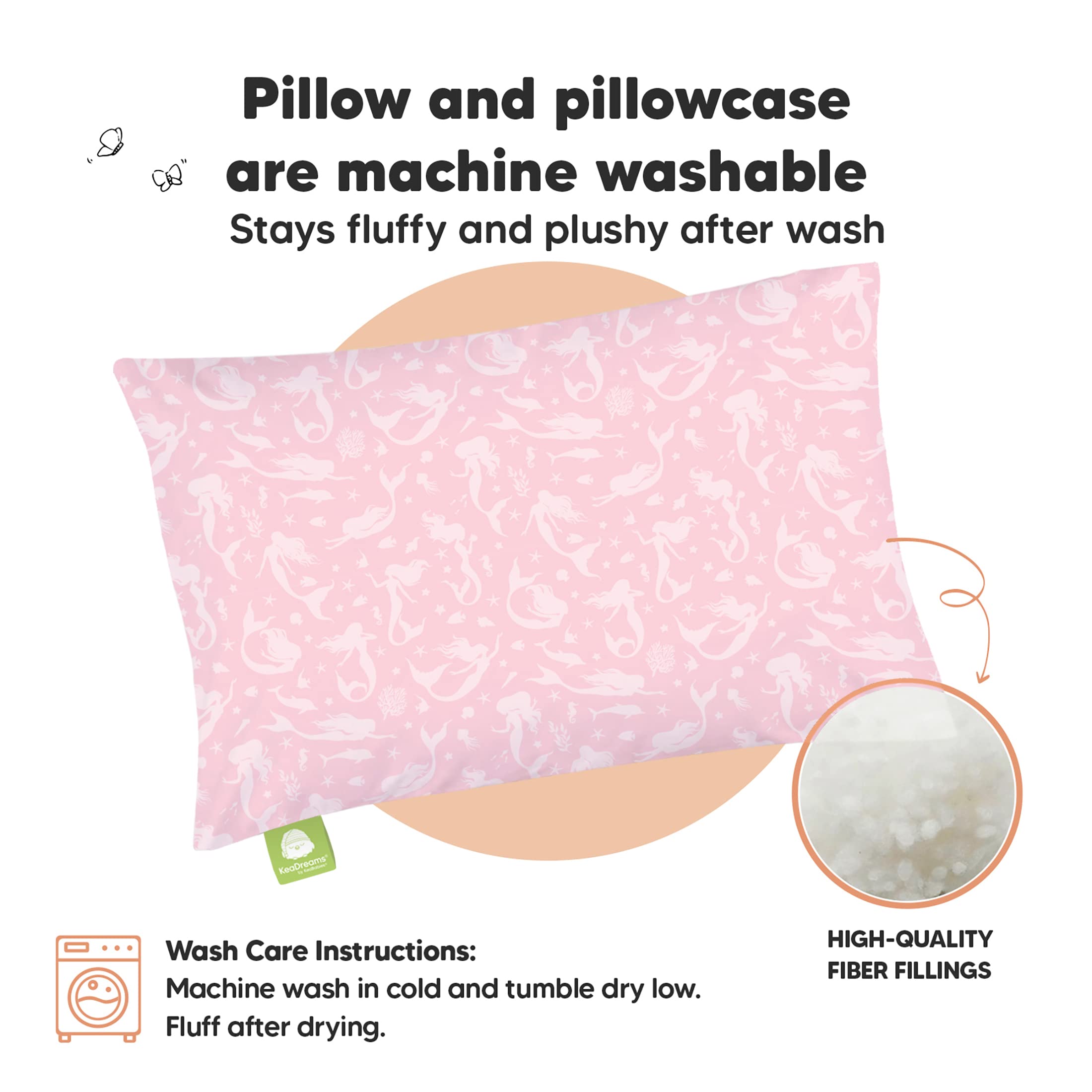 KeaBabies My Little Dreamy pillow built to last and machine washable