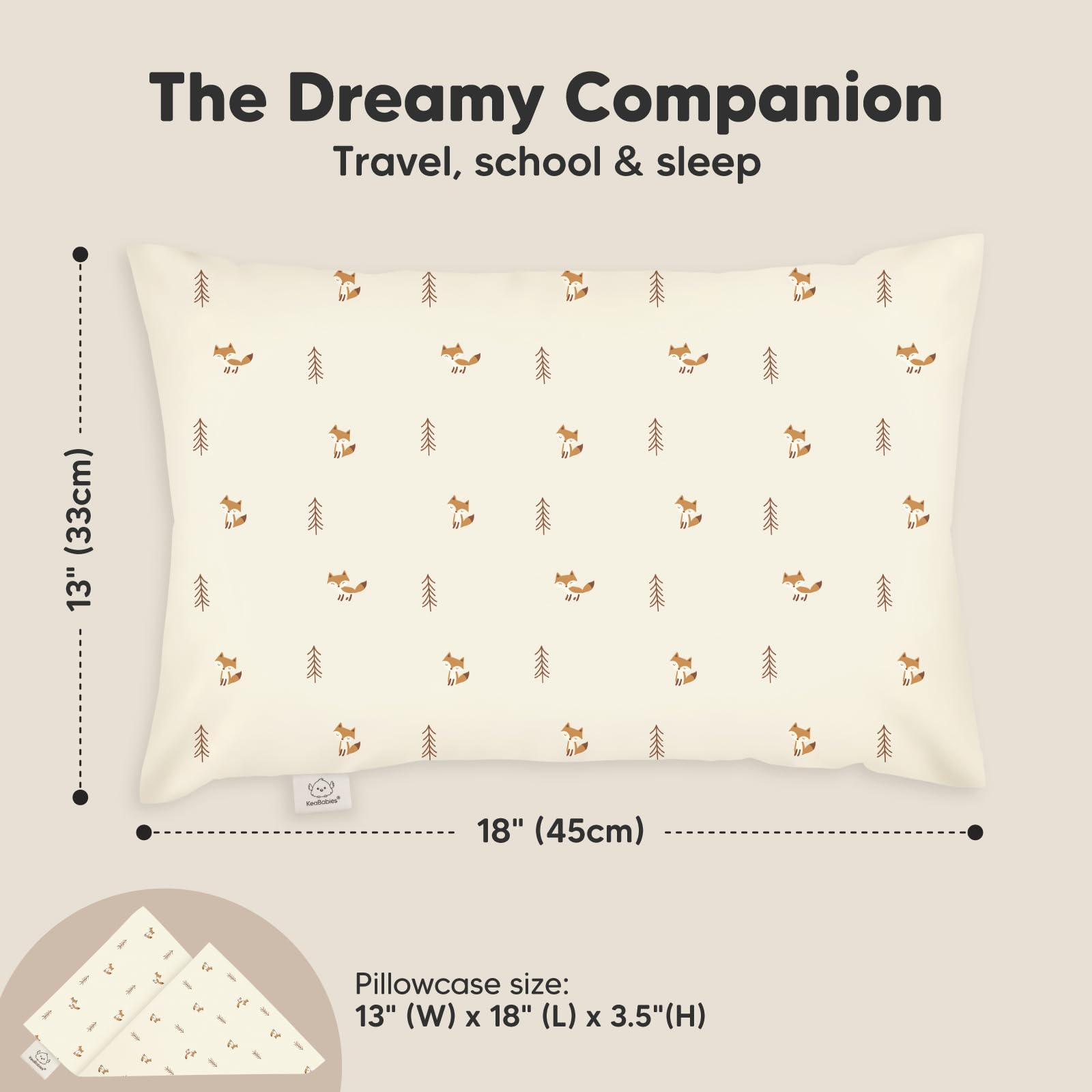 KeaBabies Pillow Ergonomic Neck Support demonstrates proper alignment during nap.