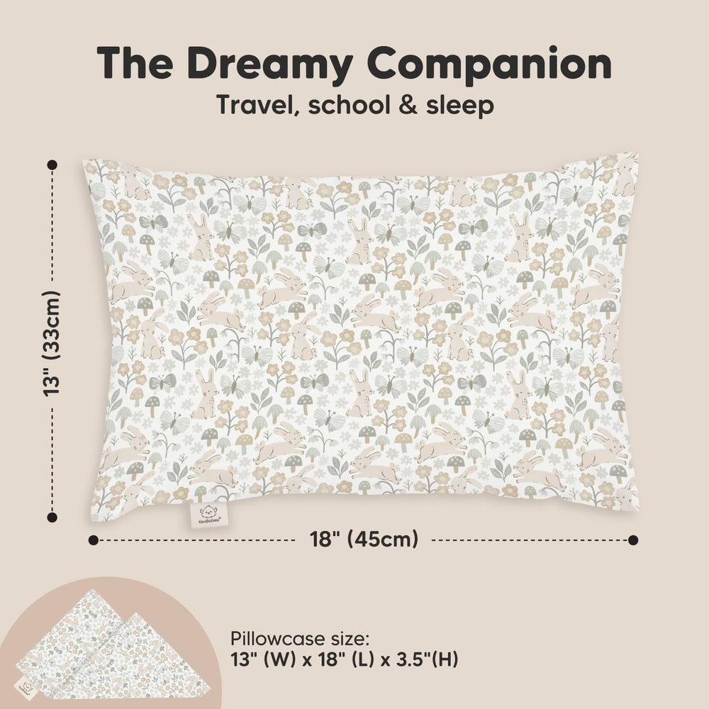 KeaBabies pillowcase Prairie closeup highlighting organic cotton fabric