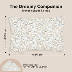 KeaBabies pillowcase Prairie closeup highlighting organic cotton fabric