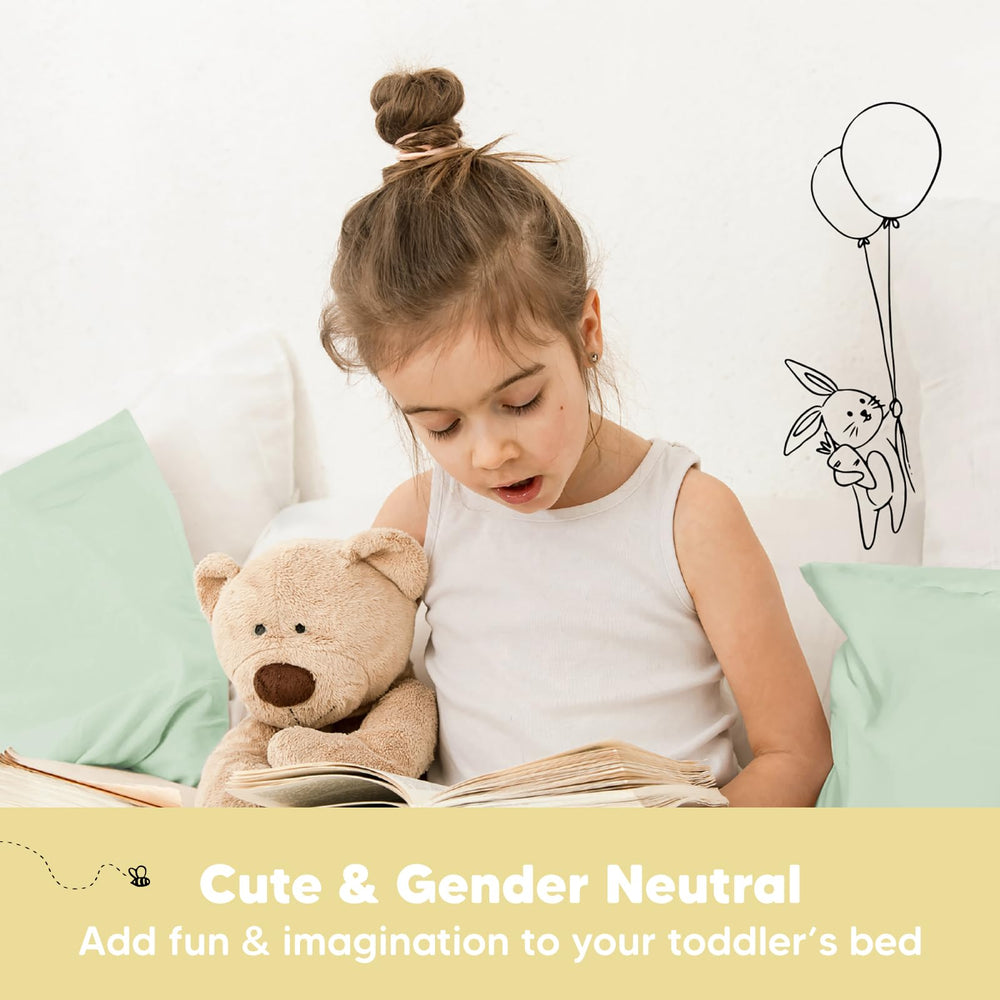 KeaBabies printed pillowcase adds playful design for kids bedrooms.