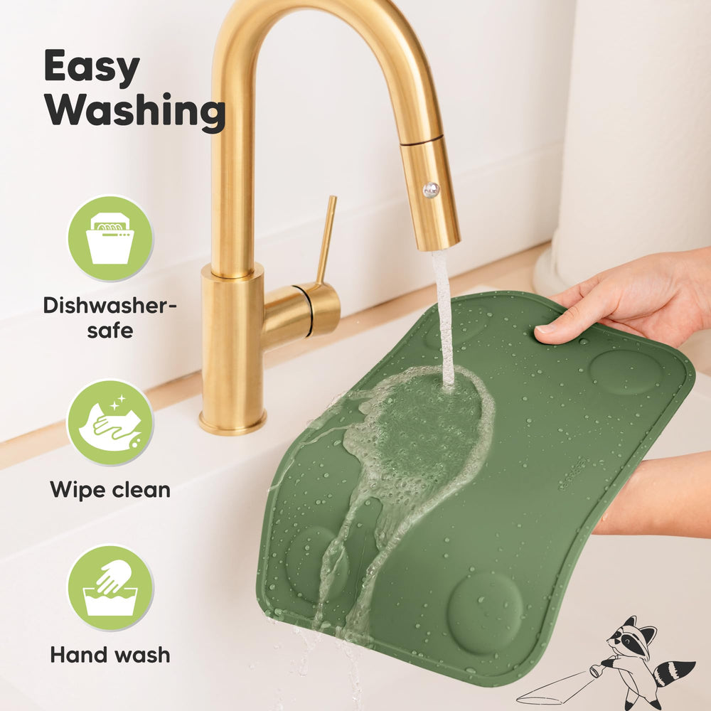 KeaBabies raised-edge mats catch spills and crumbs effectively