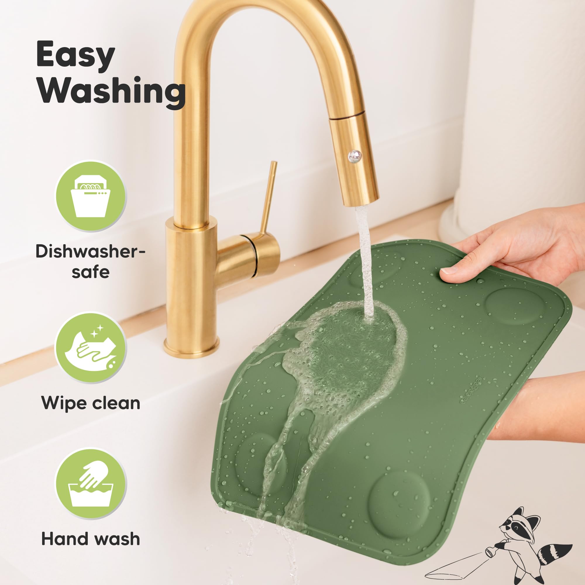 KeaBabies raised-edge mats catch spills and crumbs effectively