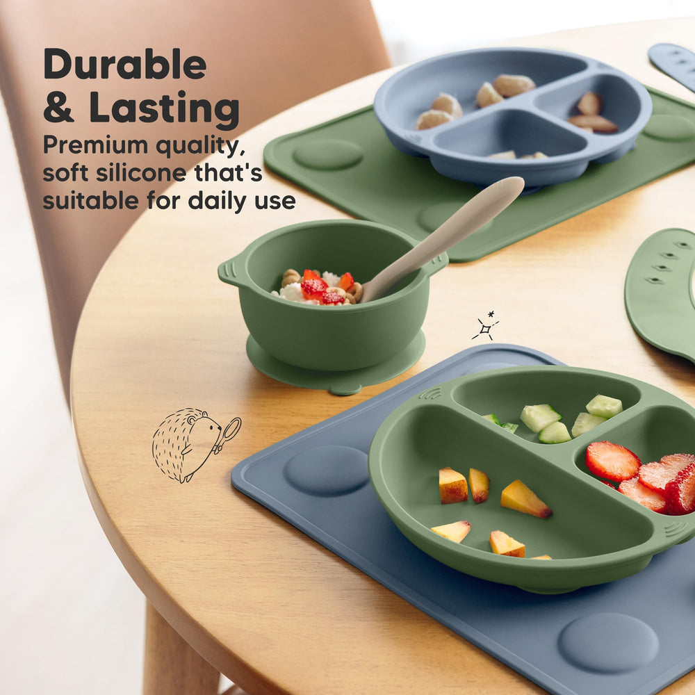 KeaBabies kids-mealtime mats encourage organized feeding with fewer crumbs.