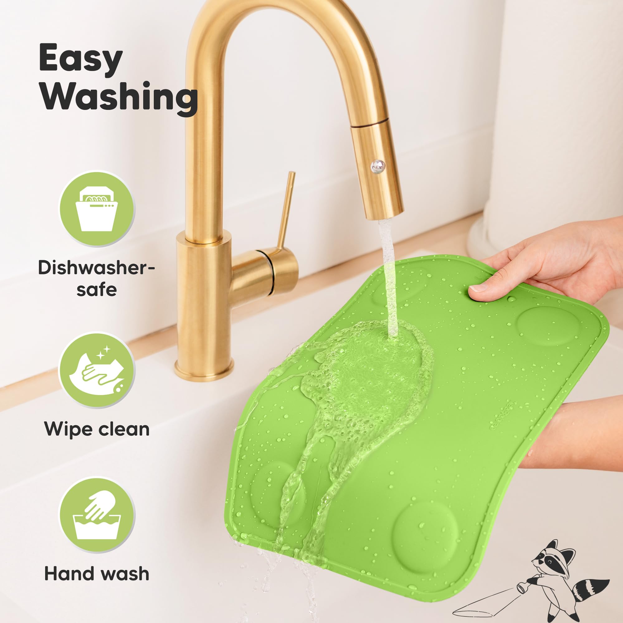 KeaBabies restaurant-friendly placemats help keep surfaces tidy.