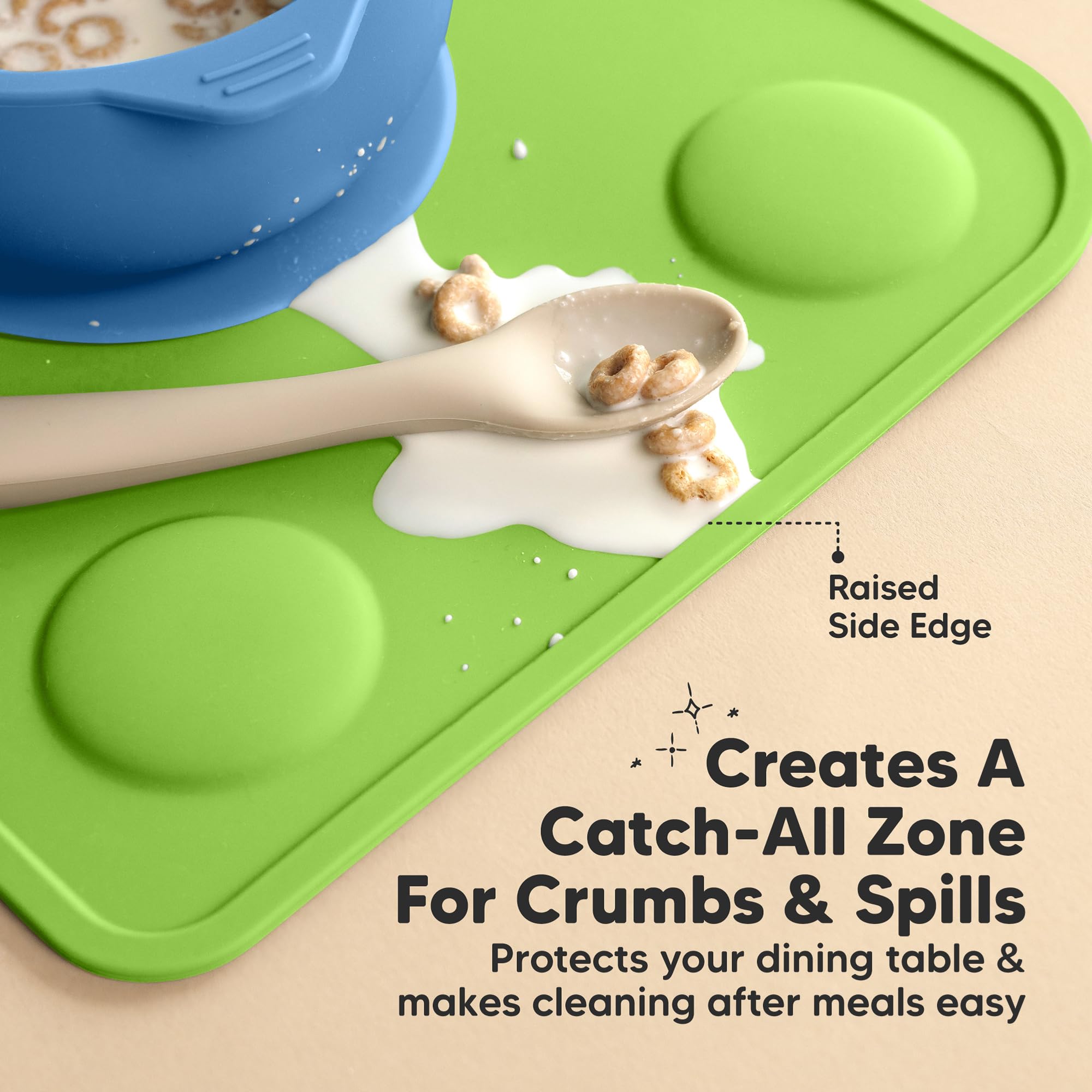 KeaBabies travel-ready placemats are lightweight for dining on the go.