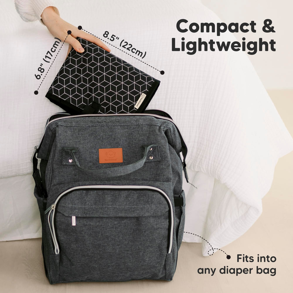 KeaBabies portable changing pad folded compact size fits diaper bag