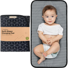 KeaBabies portable changing pad open layout showing generous 25x13 inch surface for comfort