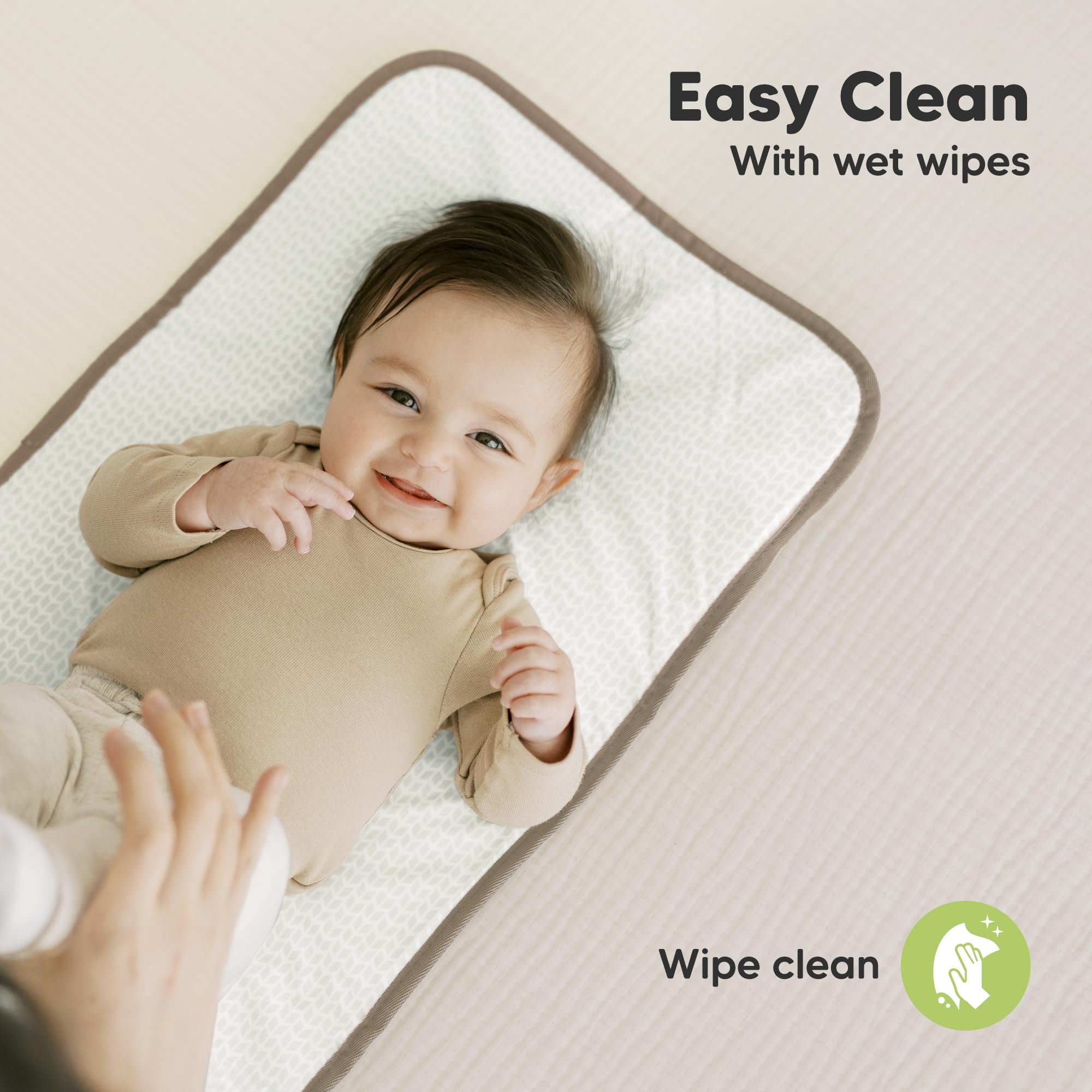 KeaBabies portable changing pad rainbow durable seams for long-lasting use