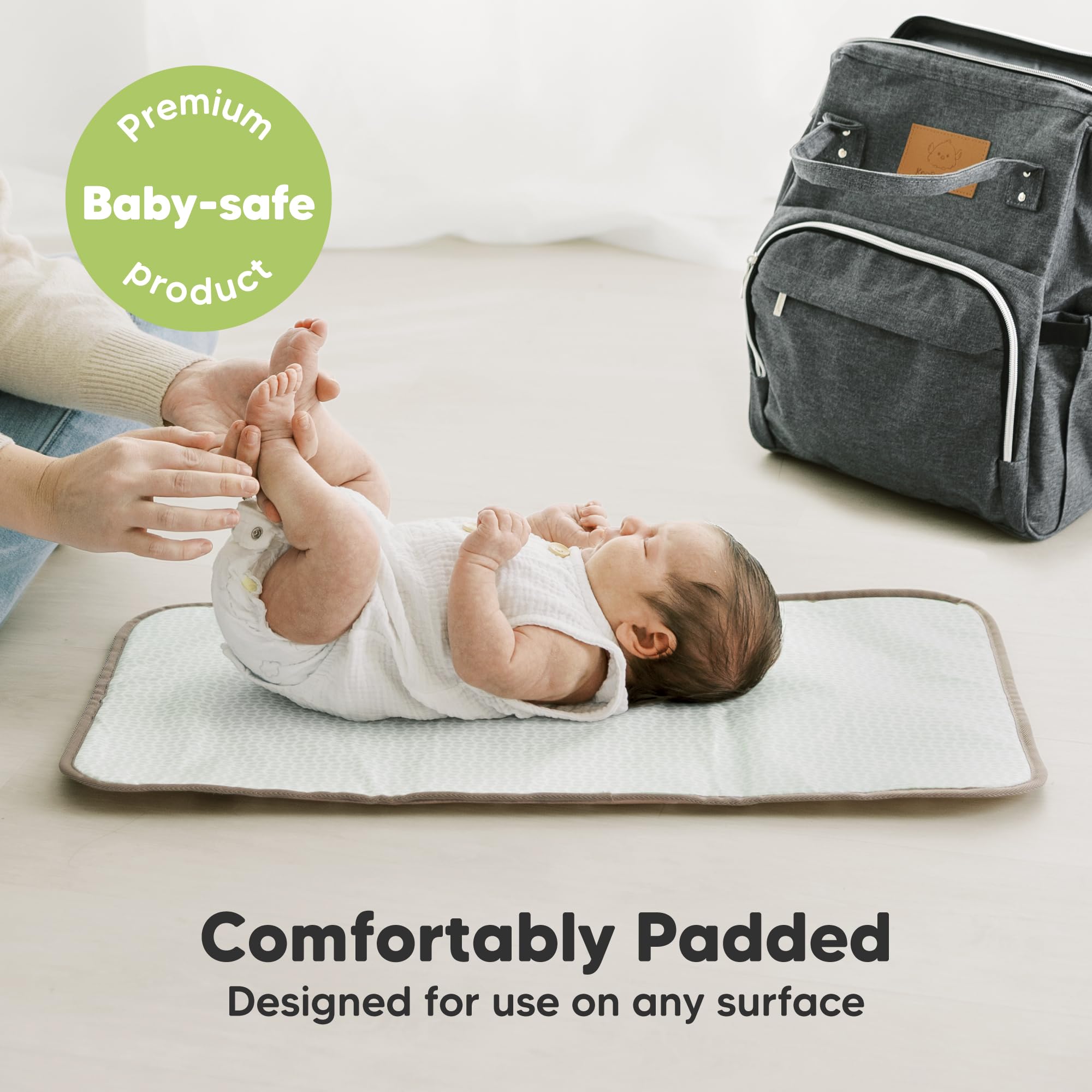 KeaBabies portable changing pad rainbow soft cushion padding for baby comfort