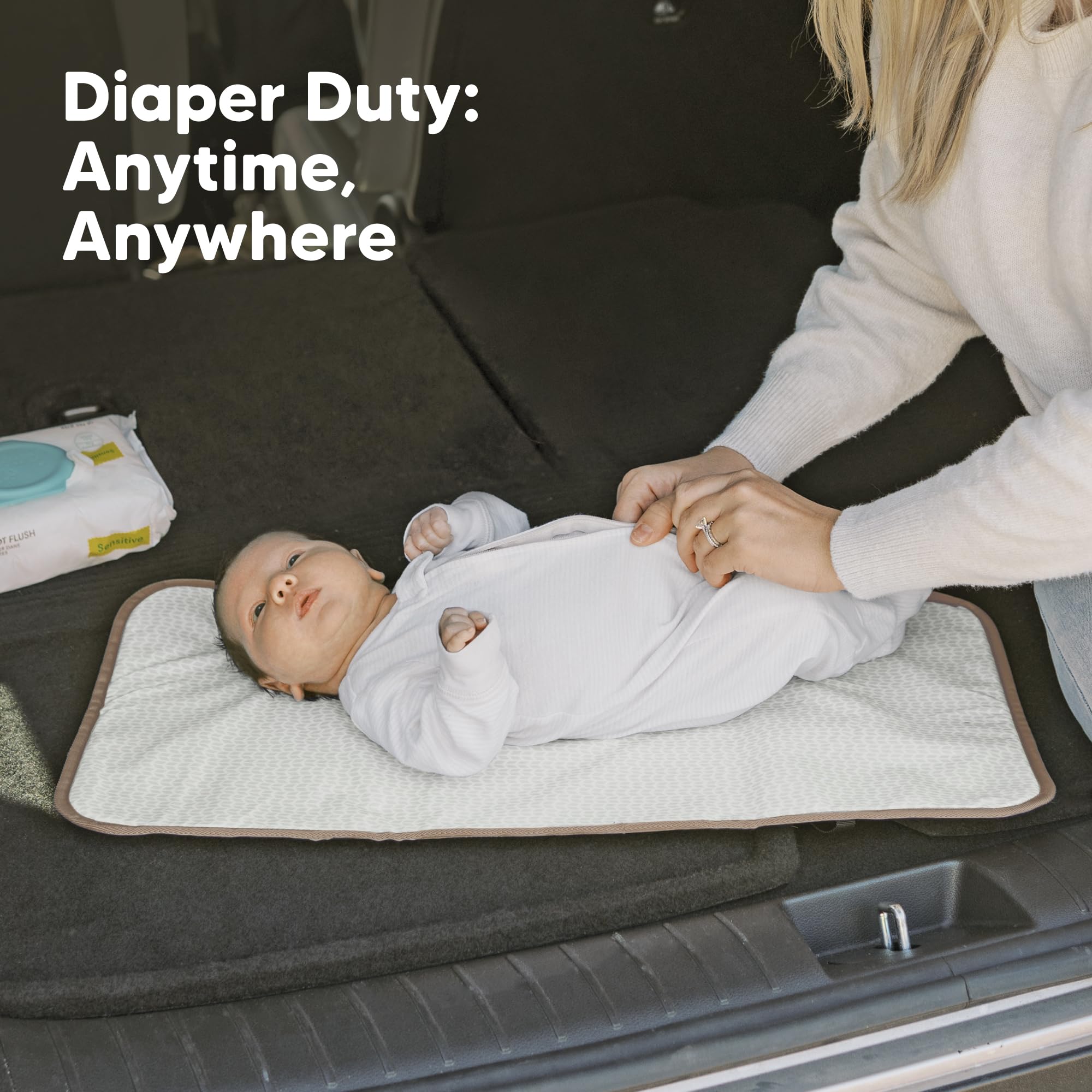 KeaBabies portable changing pad rainbow travel-ready for busy parents