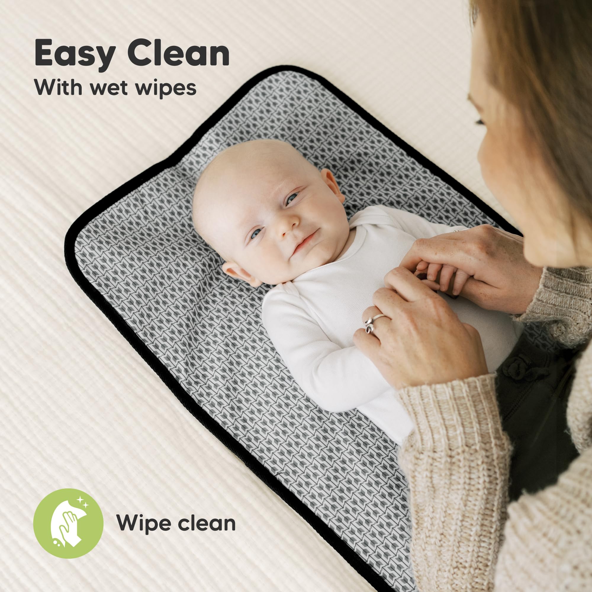 KeaBabies portable changing pad on-the-go use on various surfaces