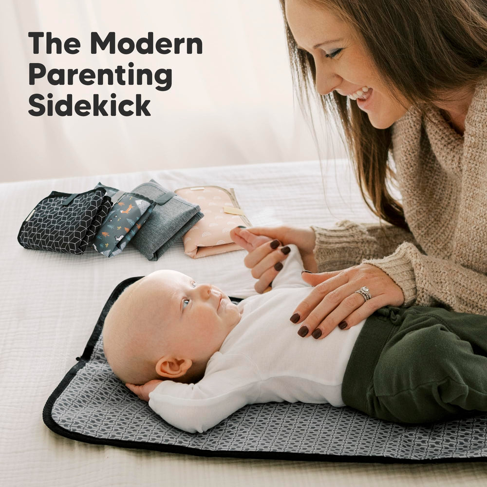 KeaBabies portable changing pad wipe-clean surface for quick cleanup after changes