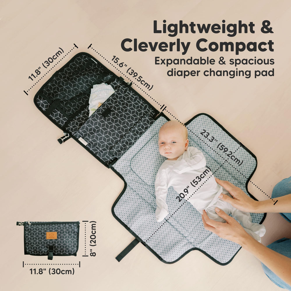 KeaBabies built-in pillow feature provides gentle head support during diaper changes.