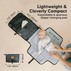 KeaBabies built-in pillow feature provides gentle head support during diaper changes.