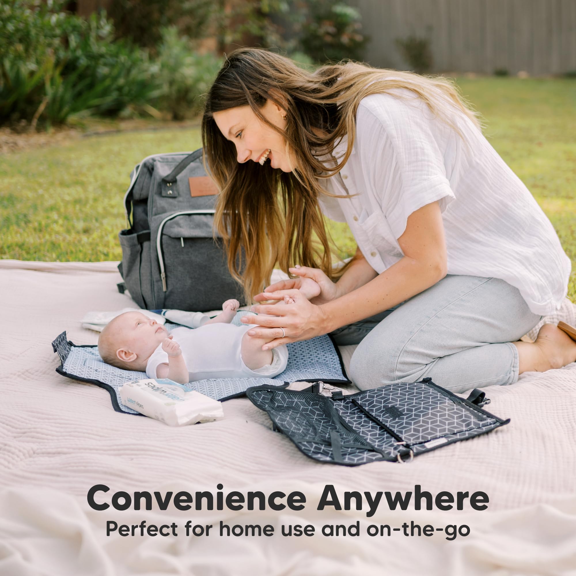 KeaBabies wipe-clean surface simplifies cleanup after every diaper change.