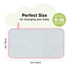 KeaBabies portable changing pad-waterproof-surface: quick wipe-clean after messes.