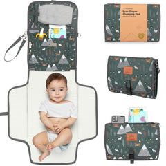 KeaBabies portable diaper changing pad woods open layout for quick on-the-go changes