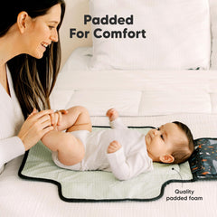 KeaBabies portable diaper changing pad woods waterproof surface for easy wipe-clean care