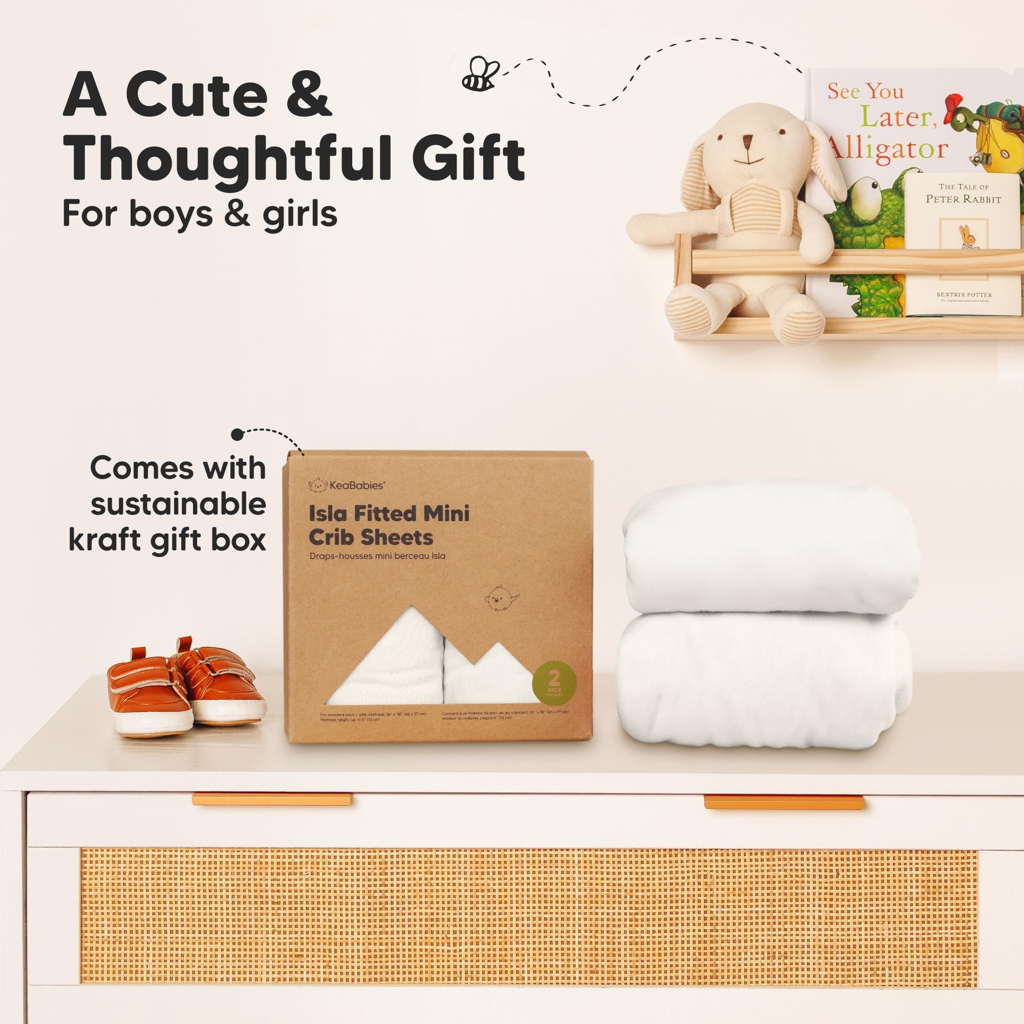 KeaBabies portable playpen sheets for cozy nap time on the go