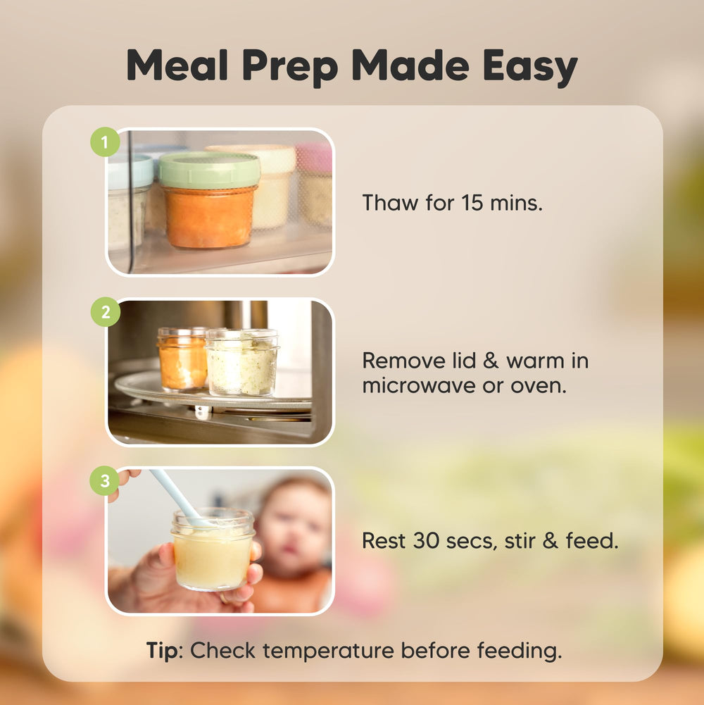 KeaBabies compact jars fit lunchboxes for quick on-the-go meals.