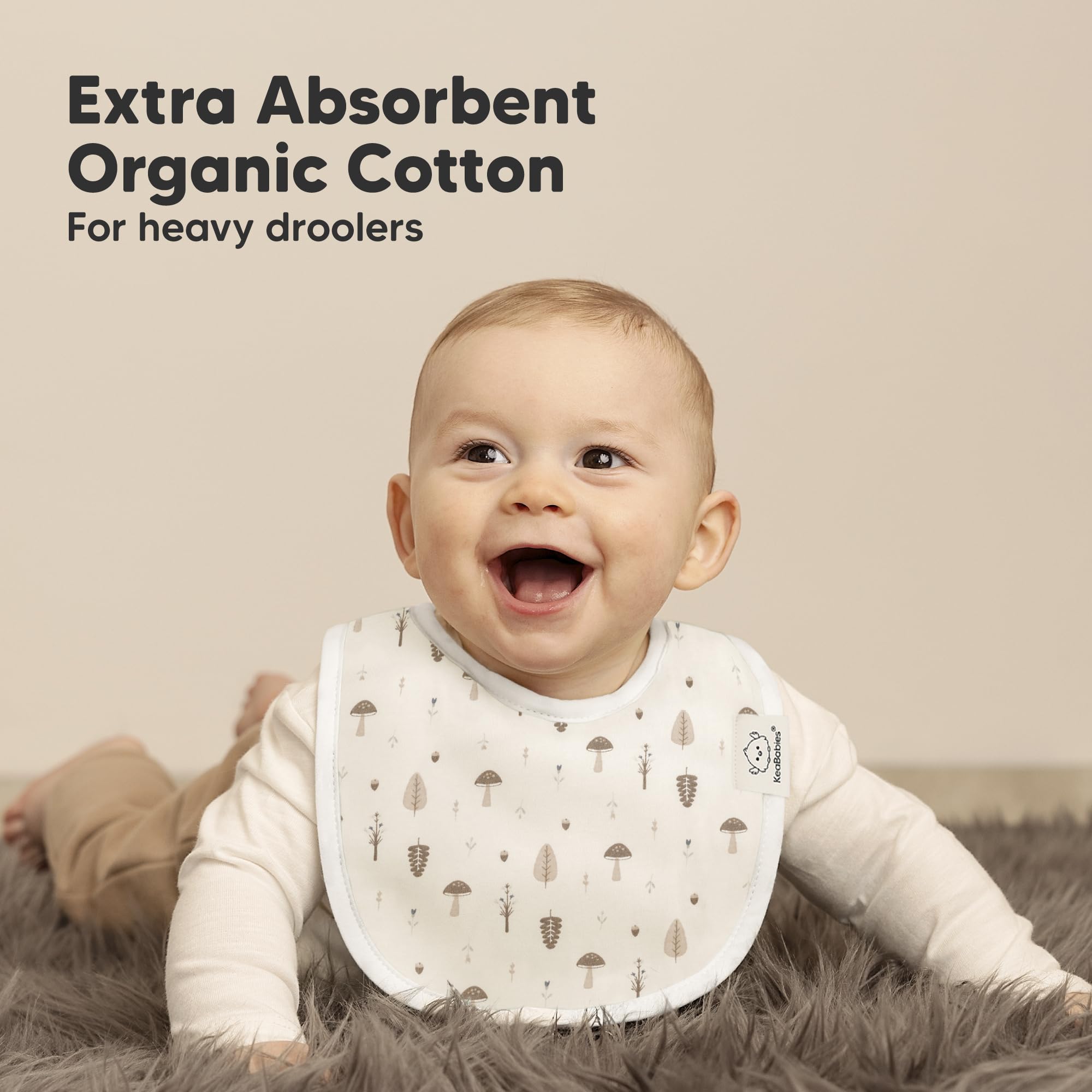 KeaBabies Prairie adjustable snaps demonstrate easy neckline fit.