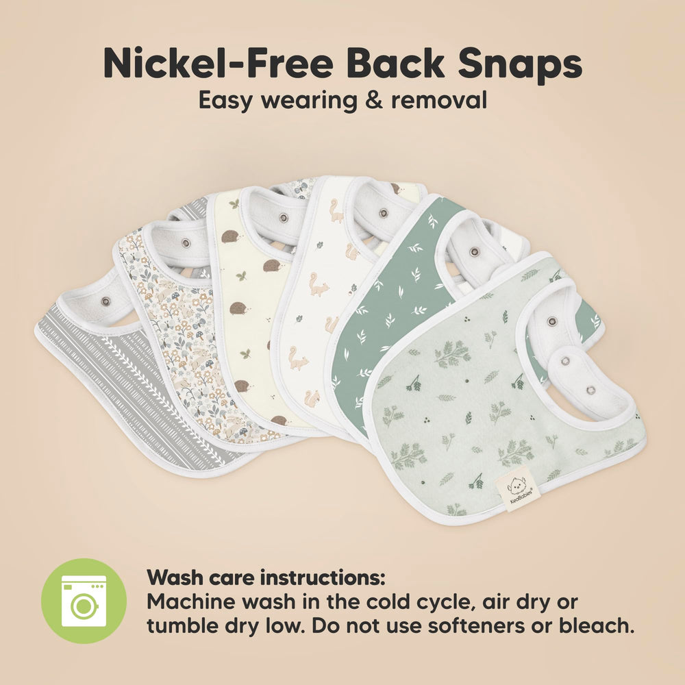 KeaBabies Prairie bibs styled for feeding, burping, and on-the-go use.