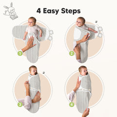 KeaBabies Prairie swaddle fabric close-up shows soft breathable knit for comfortable nights.