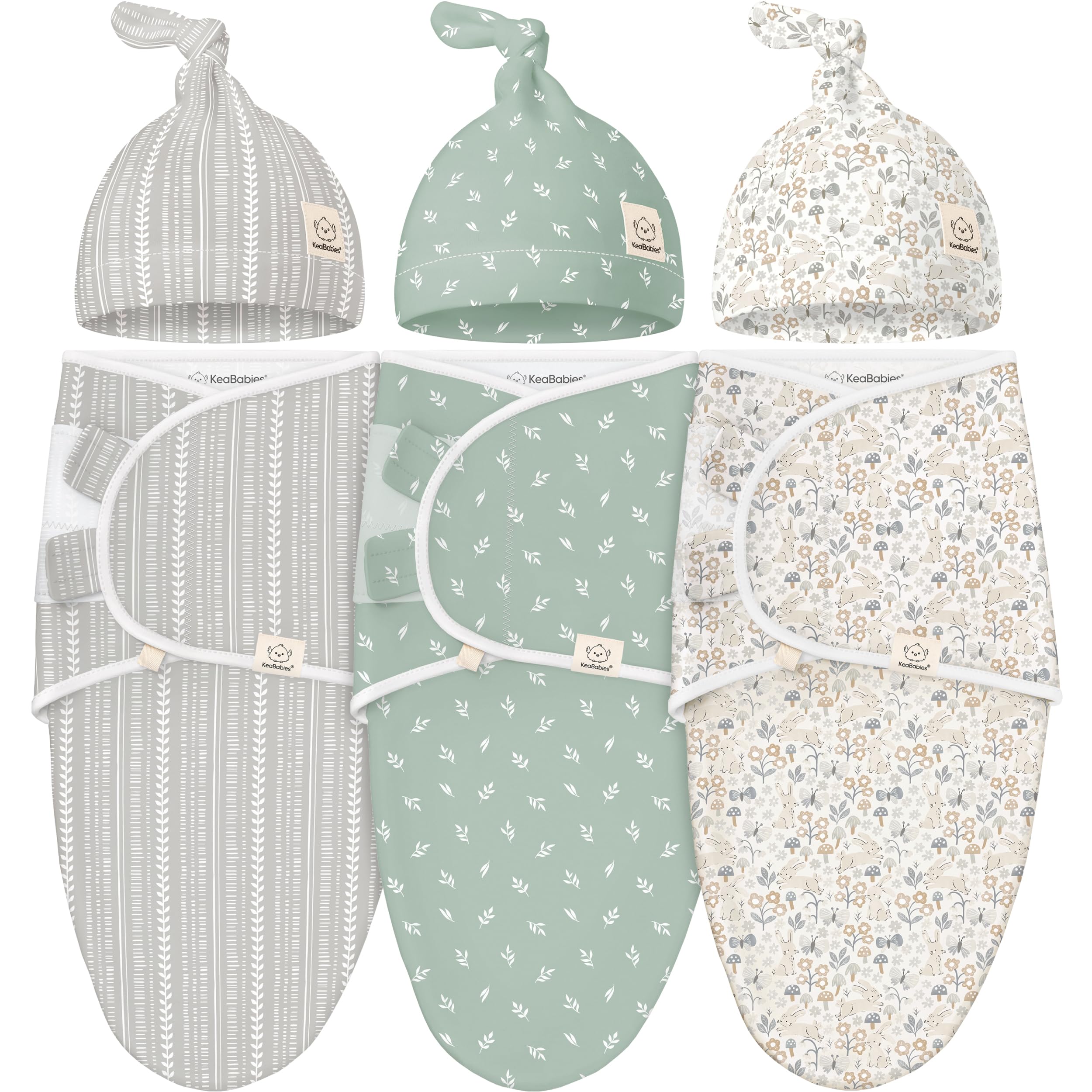 KeaBabies Prairie swaddle gift box packaging, ideal for baby shower gifts.