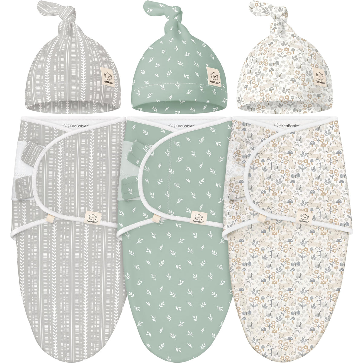 KeaBabies Prairie swaddle gift box packaging, ideal for baby shower gifts.