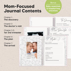 KeaBabies pregnancy journal ring-bound for flat writing and easy updates