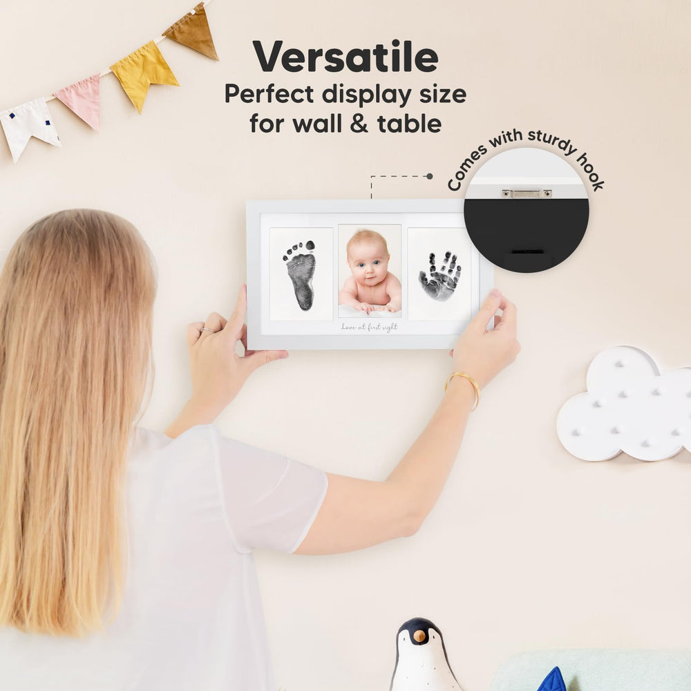 KeaBabies premium frame with clear glass and wood finish.