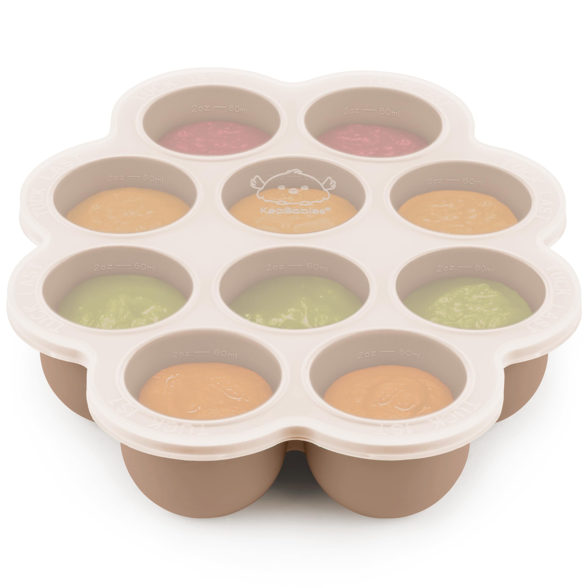 KeaBabies prep silicone freezer tray with lid for organized portions