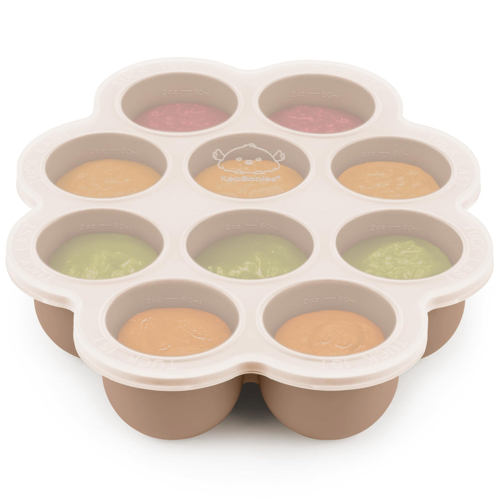 KeaBabies prep silicone freezer tray with lid for organized portions