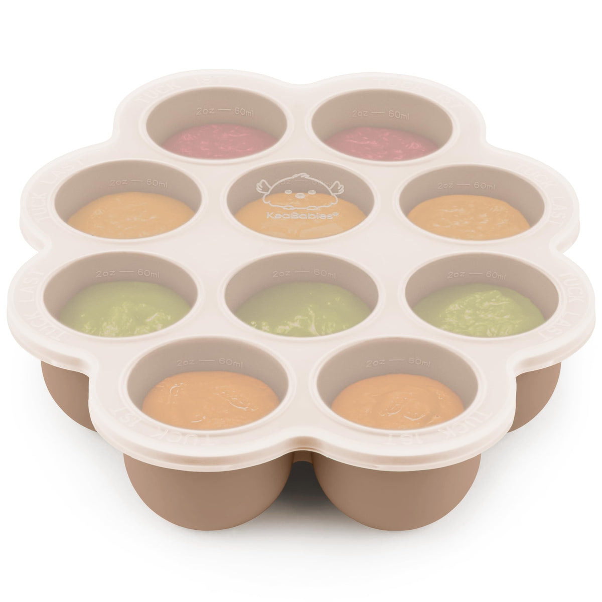 KeaBabies prep silicone freezer tray with lid for organized portions