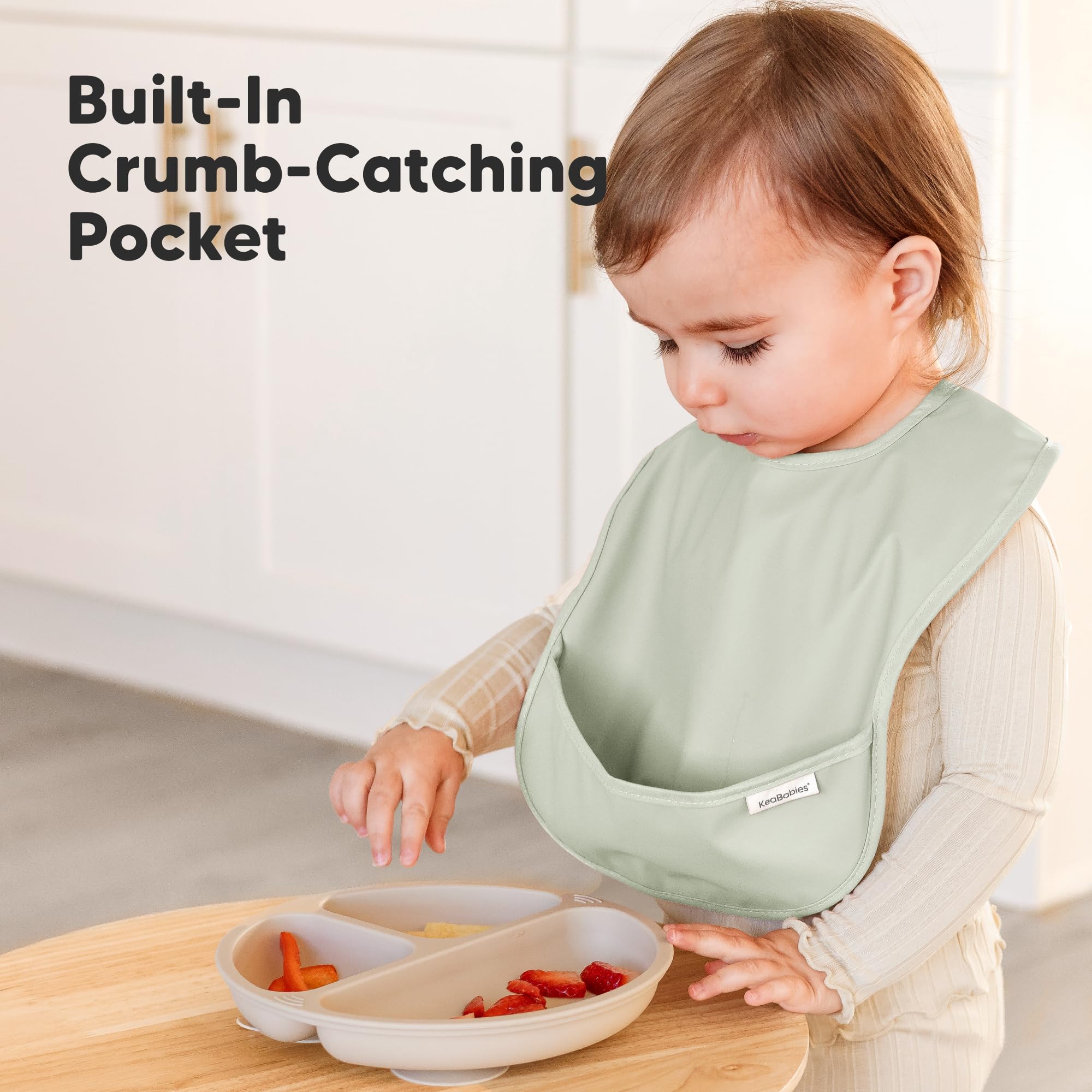 KeaBabies Presto bib is durable and machine washable for daily use.