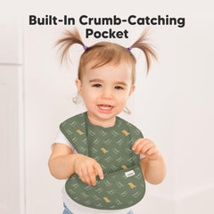 KeaBabies Presto bib is waterproof for all-mealtime environments.