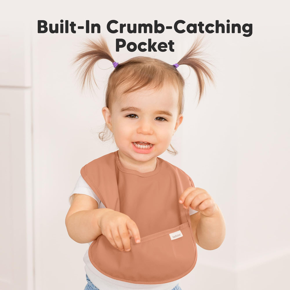 KeaBabies Presto bib is easy to wipe clean after meals.