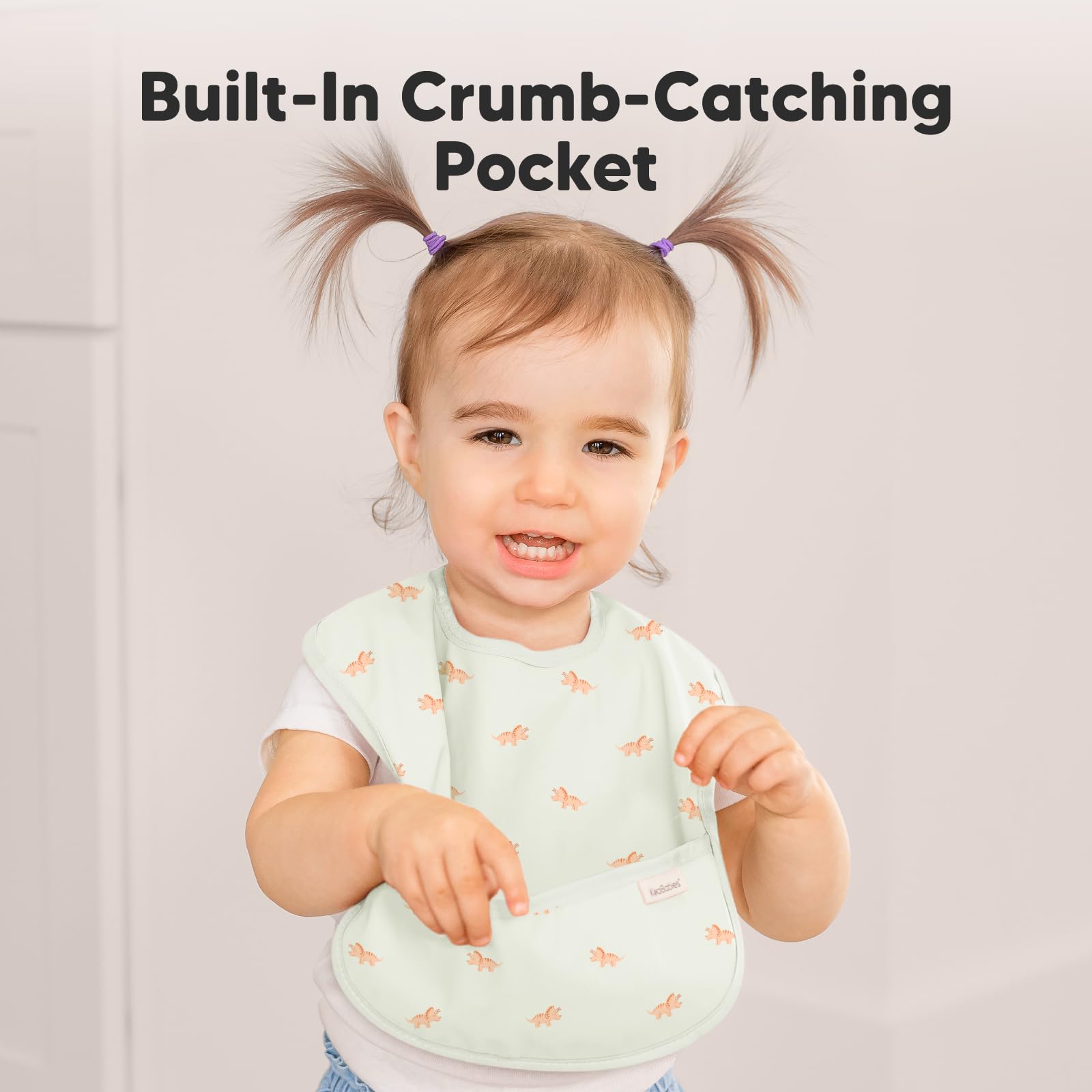KeaBabies Presto bib featuring adjustable neckline for growing babies