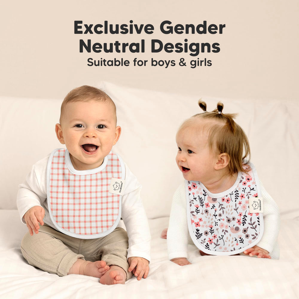 KeaBabies Prism bib on table displays compact form for storage