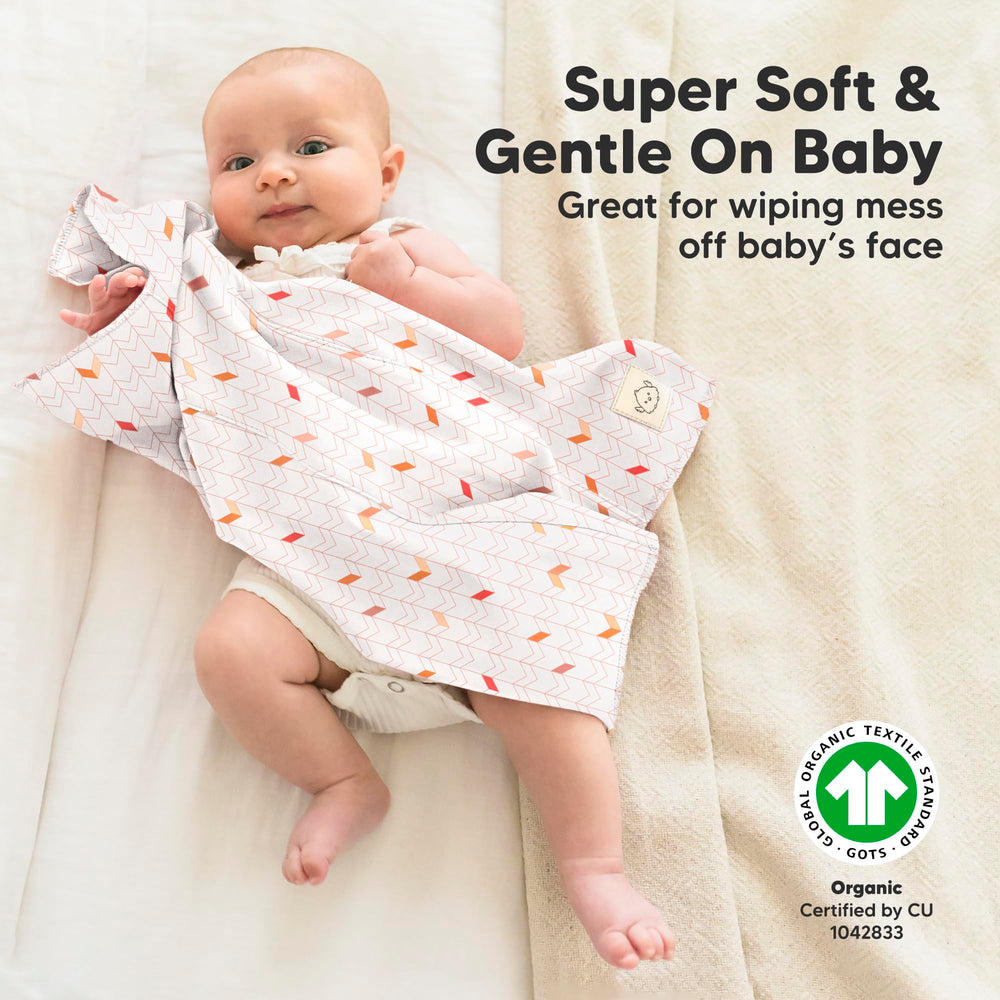 KeaBabies Prism large burp cloth providing broad coverage during feeds