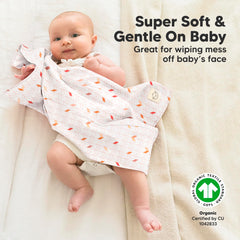 KeaBabies Prism large burp cloth providing broad coverage during feeds